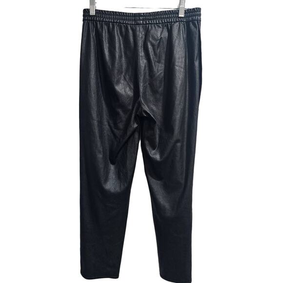 BCBGMAXAZRIA Faux Leather Cropped Pants Black Size XS - Picture 2 of 2